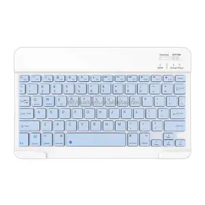 Мини-клавиатура BT беспроводная клавиатура с подсветкой для планшета перезаряжаемая испанская клавиатура и мышь ipad для сотового телефона ноутбука