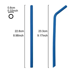 Modern Portable Eco-Friendly Wedding Straight Bend Pipette Candy Colors Silicone <b>Drinking</b> <b>Straws</b> Bar Accessories - Product Image 3