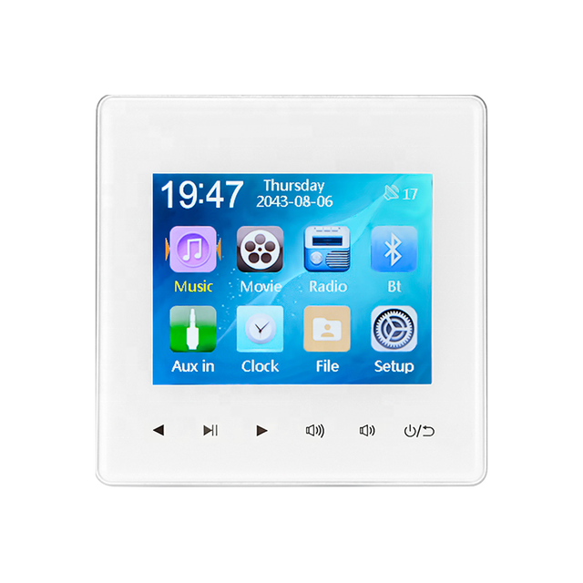 86 Home Wall Audio Amplifier Touch Screen Blvetooths Background Music Player Multilingual Home Theater Hotel System USB TF