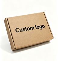 Boîte d'expédition en carton kraft brun, carton ondulé pliable, logo imprimé personnalisé pour l'expédition de cadeaux e-commerce et l'emballage de produits