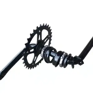 Manivela de bicicleta de <span class=keywords><strong>carbono</strong></span> y rueda de cadena para niños, conjunto de manivela de una pieza 130bcd, brazos unidos para bicicleta de montaña - Product Image 1
