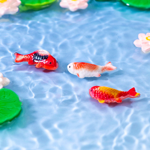 Miniature Landscape Creative Multi-Color Koi Series Adorable Resin Pebbles Pond Fish for Decorations DIY Crafts Small <b>Ornaments</b> - Product Image 4