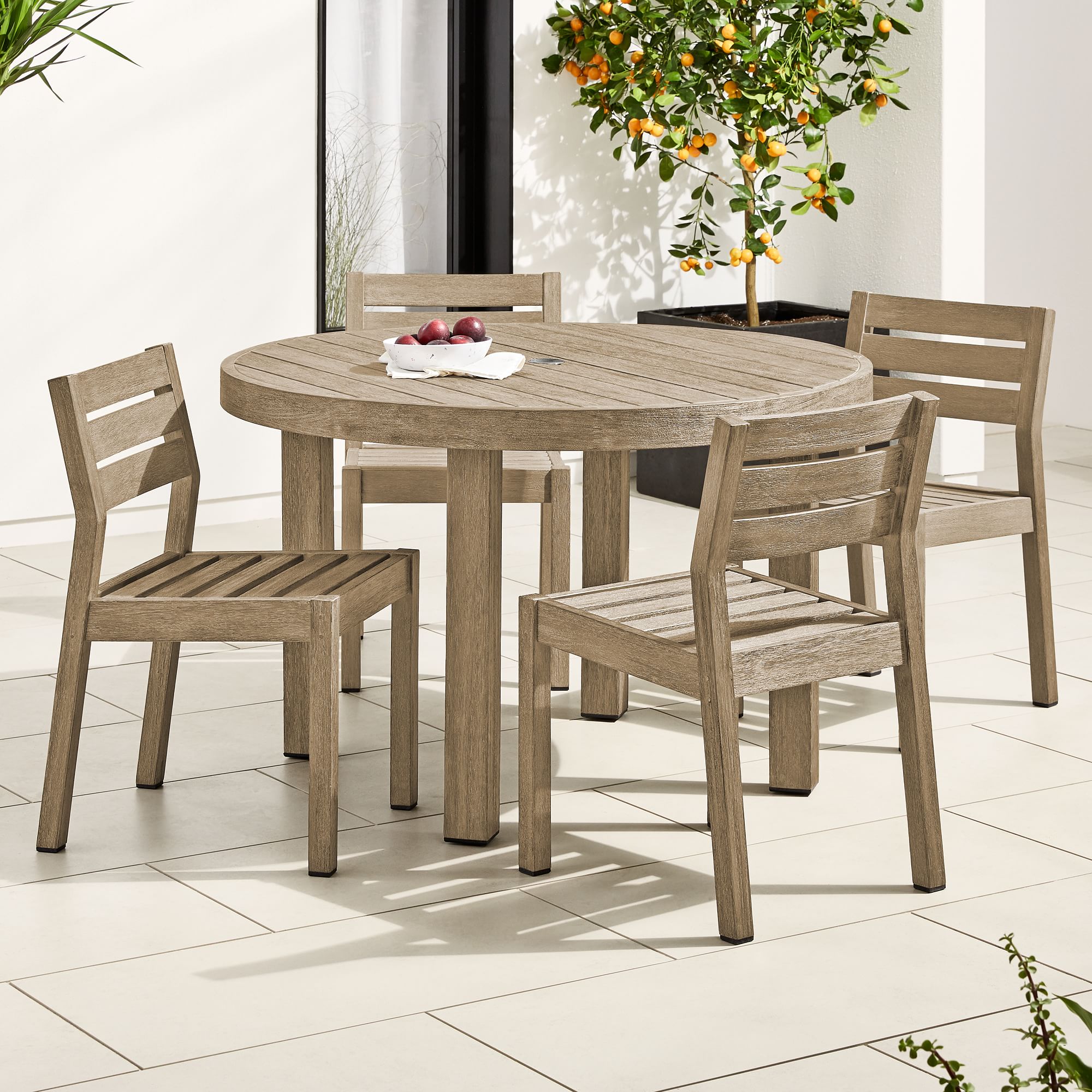 wholesale Garden Teak solid table sets wood  round table