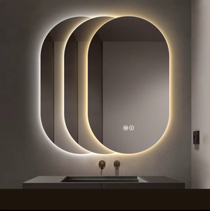 Specchio da Bagno Intelligente Ovale di Lusso CF Senza Cornice con Luce a Led, Montaggio a Parete, Schermo Tattile Antiappannamento - Product Image 4