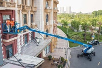 Nacelle articulée autopropulsée pour le levage de matériaux de construction 2019, plateforme de travail en hauteur hydraulique sur remorque, nacelle élévatrice