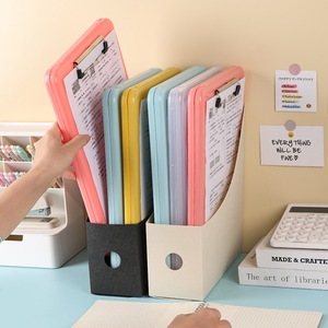 Factory Plastic Clipboard <b>File</b> <b>Box</b> A4 Document Storage Student Office Organizer Transparent Blue Pink Yellow White Green Purple - Product Image 2