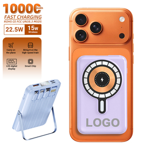 พาวเวอร์แบงค์ขนาดเล็ก 10000mAh พร้อมสายชาร์จสี่เส้น เครื่องชาร์จพกพา แบตเตอรี่สำรองไร้สาย สำหรับ <span class=keywords><strong>iPhone</strong></span> 17 - Product Image 1