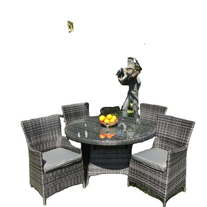 4 pièces chaises de salle à manger en rotin et ensemble de meubles de table - Product Image 5