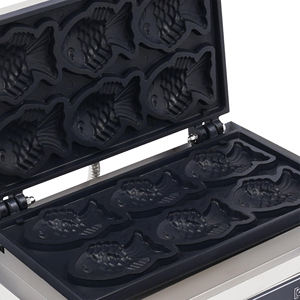 Vente chaude Antiadhésif En Acier Inoxydable Taiyaki Machine Poisson Gaufre Commercial Électrique En Forme De Poisson <span class=keywords><strong>Gaufrier</strong></span> - Product Image 4