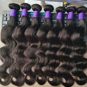 Mèches de cheveux humains ondulés à trame simple, trame serrée pour éviter le desserrage, résistantes à la chaleur, en stock - Product Image 5