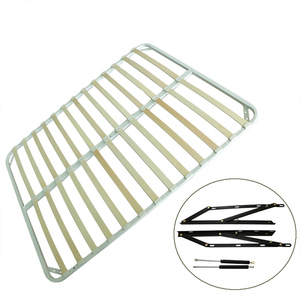 WISNTAR 침실용 원목 슬랫 침대 금속 프레임 다리 포함 싱글/퀸/풀/킹 사이즈 - Product Image 6