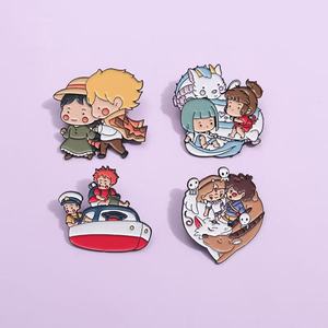 Usine en gros mignon dessin animé doux émail broches broche en métal <span class=keywords><strong>Ghibli</strong></span> Anime Collection pour noël fête nationale Halloween coulée - Product Image 1
