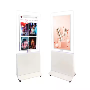 شاشة عرض LCD مقاس 55 بوصة مع شاشة لمس، شاشة LCD مزدوجة الجانب للتعليق على النوافذ، مشغل إعلانات - Product Image 5