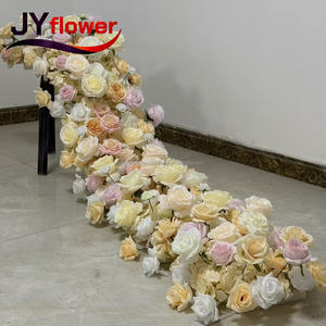 <span class=keywords><strong>Guirlande</strong></span> de chemin de table de <span class=keywords><strong>mariage</strong></span> en soie avec arrangement de boule de fleur de rose artificielle longue durée pour la décoration de pièce maîtresse - Product Image 6