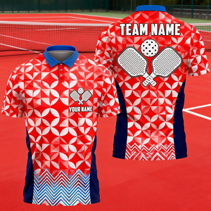 Uniforme de Pickleball Personalizado para Hombre, Sublimado, Impresión 3D, Camiseta Transpirable, Camisetas <span class=keywords><strong>Polo</strong></span> Personalizadas para Clubes Deportivos - Product Image 2