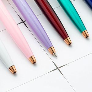 Stylo bille de luxe en métal or rose de haute qualité, personnalisable avec logo, cadeau d'affaires, stylo à bille à clic - Product Image 3