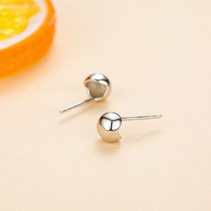 Pendientes de botón clásicos minimalistas de plata de ley S925 pulida con burbujas, versión de cobre personalizable, regalo de San Valentín para mujer - Product Image 6