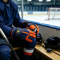Gants de hockey sur glace haute performance, durables, anti-collision, pour jeu compétitif