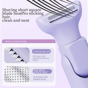 <span class=keywords><strong>Rasoir</strong></span> électrique 5 en 1 <span class=keywords><strong>pour</strong></span> <span class=keywords><strong>femme</strong></span>, épilation du bikini, épilation corporelle indolore, appareil à double tête, rasoirs miniatures <span class=keywords><strong>pour</strong></span> poils pubiens féminins - Product Image 5