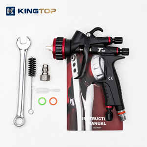 ปืนพ่นสีลม Kingtop T-10 HVLP สำหรับรถยนต์ เฟอร์นิเจอร์ หนัง และงานเคลือบสี ปืนพ่นสีระบบ HVLP สำหรับยานยนต์ ขนาดหัวฉีด 1.3 มม. 1.4 มม. - Product Image 6