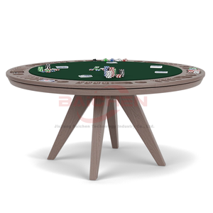 8 Spieler Texas Holden Pokertisch Casino Runder Pokertisch aus Holz mit Chips-Falle Noch keine Bewertungen Zertifizierter runder Pokertisch - Product Image 4
