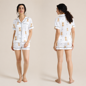 <span class=keywords><strong>Pigiama</strong></span> Estivo da <span class=keywords><strong>Donna</strong></span> in Raso di Seta Personalizzato, Set 2 Pezzi, Taglie Forti, Vita Elastica, <span class=keywords><strong>Oversize</strong></span>, Casual, Maniche Corte, Traspirante, Asciugatura Rapida - Product Image 2