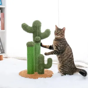 Unipopaw venta al por mayor de alta calidad popular duradero divertido moler pata jouet para chat en forme d'arbre a cactus árbol gato juguete