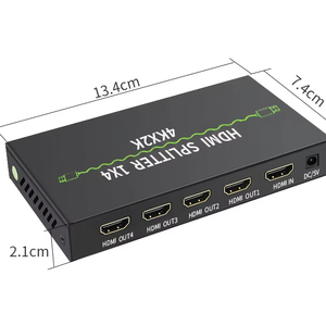 Bộ chia âm thanh video chuyên nghiệp 4K, đầu ra 4 cổng, hỗ trợ chuyển đổi 8/10/12-bit, hỗ trợ định dạng video 3D 4K 30Hz - Product Image 2