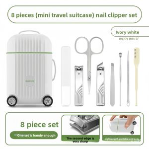 Vente en gros de 8 pièces en acier inoxydable ensemble de manucure et de pédicure mini <span class=keywords><strong>valise</strong></span> à bagages outil coupe-ongles - Product Image 6