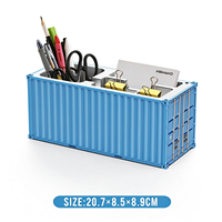 Stylo créatif de luxe en ABS, modèle de conteneur d'expédition, organisateur de bureau portable et élégant, cadeau d'entreprise