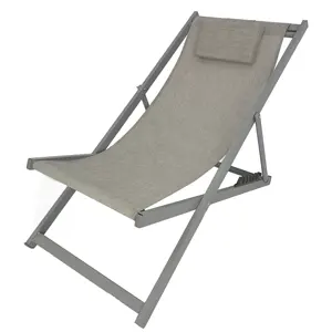 Dış mekan mobilyası veranda Sun Lounger Modern Rattan şezlong yüzme havuzu için kullanılan şezlong