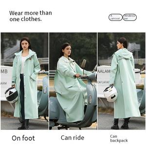 Impermeable Duradero para Adultos, Poncho de Lluvia Largo Reutilizable con Capucha, para Senderismo, <span class=keywords><strong>Ciclismo</strong></span>, Viajes al Aire Libre - Product Image 3