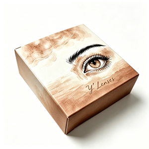 Caja de Lentes Vacía en Color Verde Lago, Caja de Papel Personalizada con Efecto UV Localizado para Lentes o Lentes de Contacto de Color Natural - Product Image 2
