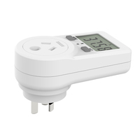 WATTSAVE Moniteur de consommation d'énergie domestique monophasé avec écran LCD, compteur de puissance IP22, 240V 10A, 1 prise, garantie 12 mois, prise CE