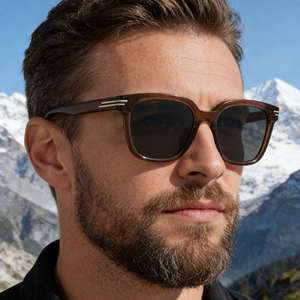 Gafas de Sol Cuadradas Kolabon para Hombre, Lentes Polarizadas TAC con Protección UV400, Marco de Metal y Plástico, Protección Solar para Conducir al Aire Libre - Product Image 3