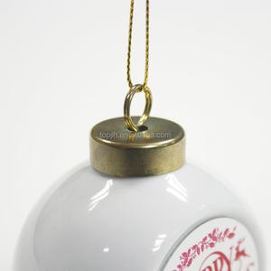 Topjlh 8cm Sublimación Bolas <span class=keywords><strong>de</strong></span> Navidad Adorno colgante <span class=keywords><strong>de</strong></span> Navidad Adorno <span class=keywords><strong>de</strong></span> cerámica con LOGOTIPO personalizado Decoraciones vintage <span class=keywords><strong>de</strong></span> porcelana - Product Image 5