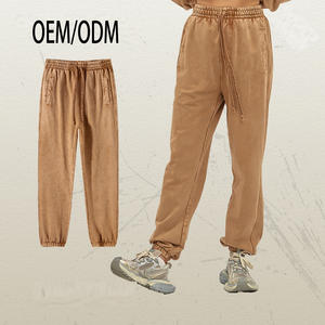 Nouveau design de pantalon de survêtement baggy unisexe avec logo personnalisé, coupe large, tendance, en coton épais, jambe droite, long, directement de l'usine - Product Image 1