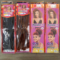 Vente en gros usine 2x 8 pouces 130g Havana Curl Tresses africaines synthétiques torsadées rebondissantes à trame unique pour extensions de cheveux au crochet