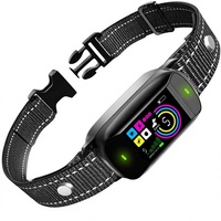 Grenzüberschreitendes Farbdisplay Ultraschall-Smart-Hundetrainer Wiederaufladbares Wasserdichtes Anti-Bell-Gerät Trainings-Schockhalsband aus Kunststoff