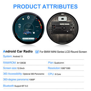 Navihua Upgrade pour BMW MINI F60 NBT EVO Voiture Écran Rond 12'' Autoradio Android GPS Navigation Multimédia Carplay DSP Stéréo - Product Image 3