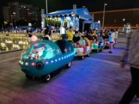 Mini Tren Eléctrico para niños, parque de atracciones con temática oceánica, a la venta