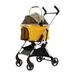 Grote 4 Wiel Luxe Jogging Reizen Petrollar Carreolas Para Perros 1 Stuk Hond Kinderwagen Voor Katten Honden