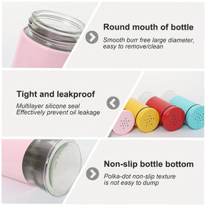 Coctelera de tarro de especias de cocina dorada para el hogar, cocina, restaurante, barbacoa, vidrio y acero inoxidable, paquete de 2, salero de pimienta dorado de 150 ml - Product Image 3