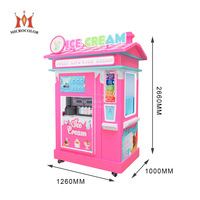Distributeur automatique de crème glacée molle intelligent automatique à jetons commercial Robot distributeur automatique de gelato congelé en libre-service extérieur