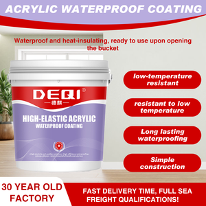 Revêtements liquides imperméabilisants DEQI faciles à appliquer au pinceau, peintures acryliques, revêtements imperméables pour toitures - Product Image 2