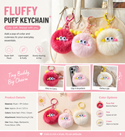Porte-clés de voiture en forme de charbon Soododo, pendentif en peluche, breloque de sac créative en forme de petit animal, cadeau