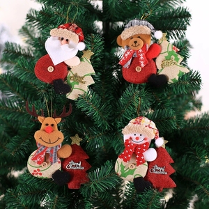 Adornos Navideños de Estilo Vintage, Paquete de Muñecos Rústicos de Santa Claus, Adornos para el Árbol de Navidad, Perfectos para Decoración Temática del Árbol de Navidad - Product Image 1