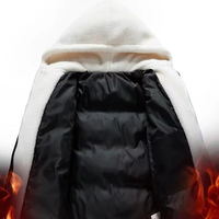 Nouveau style d'hiver pour hommes faux 2 pièces deux manteaux rembourrés épais chaud grande taille lâche sport décontracté à capuche rembourré manteau pour hommes