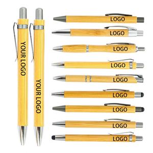 Offre Spéciale : Stylo Bille en Bois de Bambou Personnalisé avec Gravure Laser pour Publicité, Cadeau Promotionnel, Idéal pour le Bureau, l'École et les Affaires - Product Image 1