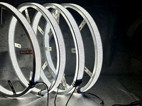 Kit d'éclairage de jantes Lumina 15/17/20 pouces double face 10 rangées 12V 31200lm blanc pur LED IP67 étanche 300W pour Chevrolet Série F
